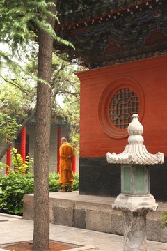 在中國(guó)寺廟的和尚