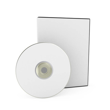 帶白色背景的CD / DVD光盤