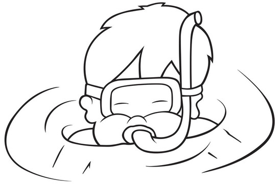 男孩和潛水