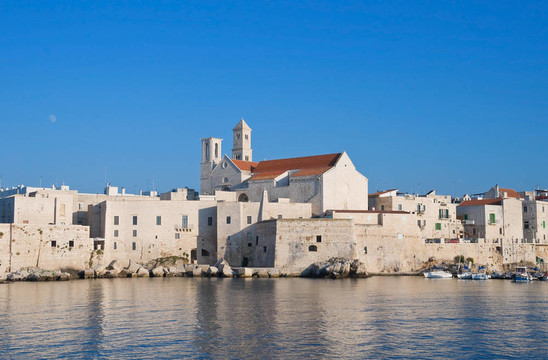 海上大教堂。焦維納佐。Apulia。