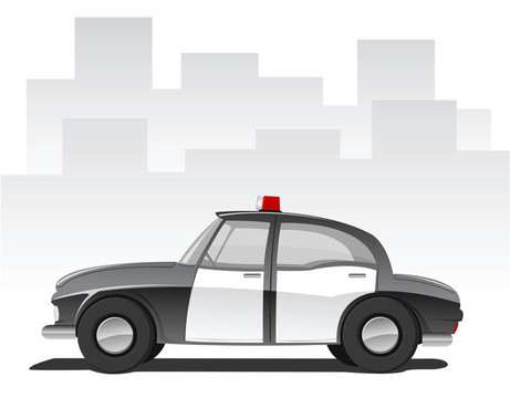 卡通警車