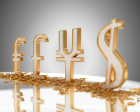 專注歐元。黃金的貨幣符號(hào)