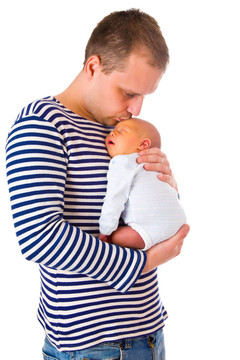 爸爸和他的新生嬰兒