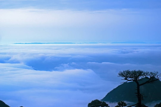 Sanqingshan的云霧