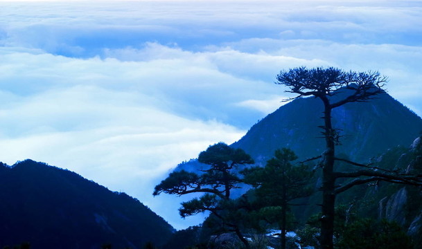Sanqingshan的云霧