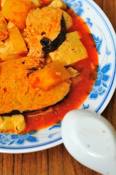 麻辣魚菜特寫