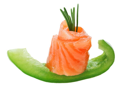 優(yōu)雅或鮭魚卷；辣椒粉和迷迭香小枝