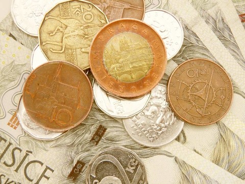 捷克korunas CZK（捷克共和國(guó)法定貨幣）的紙幣和硬幣