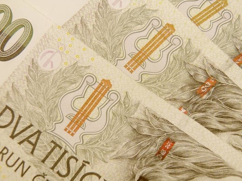 捷克korunas CZK（捷克共和國法定貨幣）的紙幣