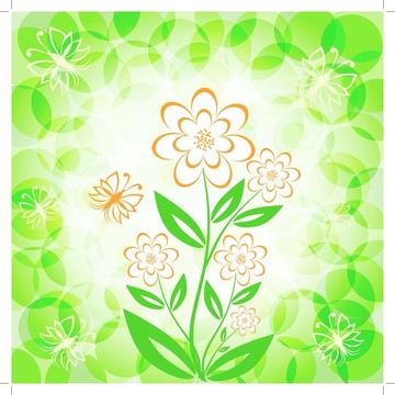 蝴蝶花花束圖
