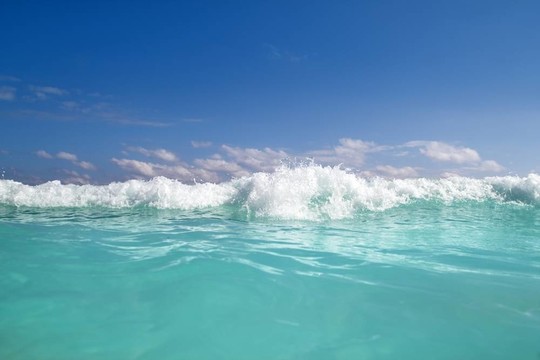 藍(lán)色綠松石加勒比海水泡沫