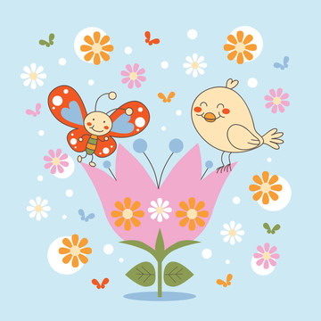 蝴蝶和鳥