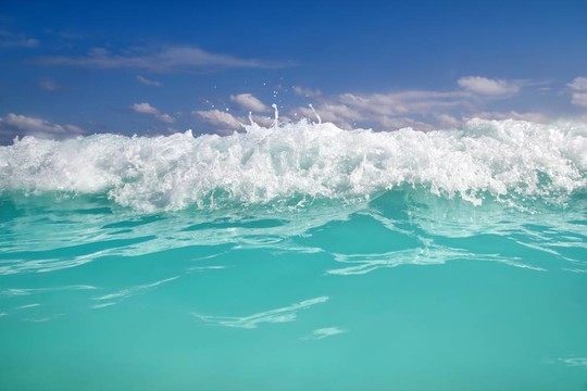 藍(lán)色綠松石加勒比海水泡沫