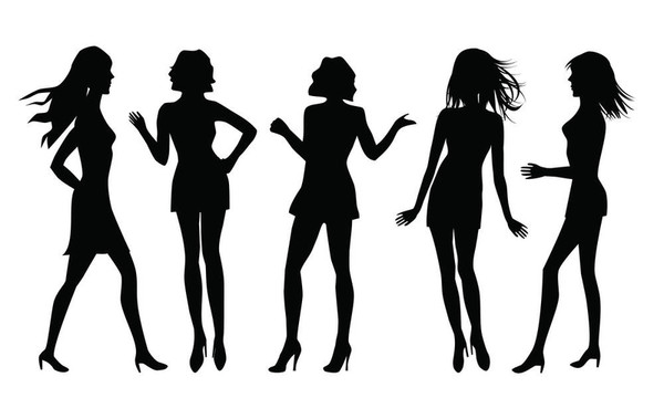 女性輪廓