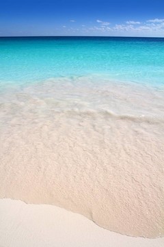 加勒比海綠松石海灘白色沙灘