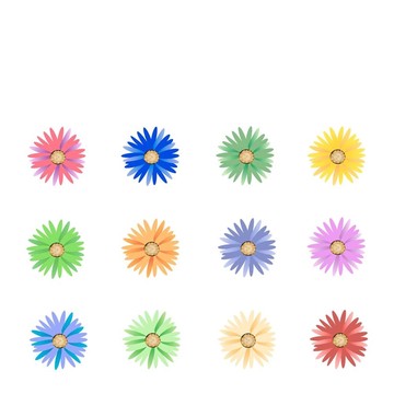 五顏六色的花朵