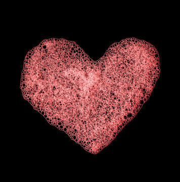 由泡沫制成的心臟形狀