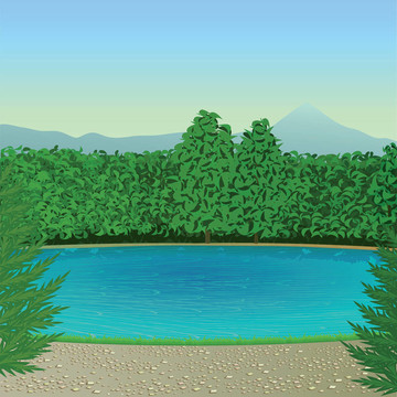 山上的湖