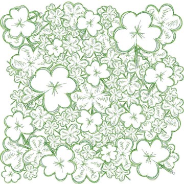 素描的三葉草為st.patrick `背景圖的一天；