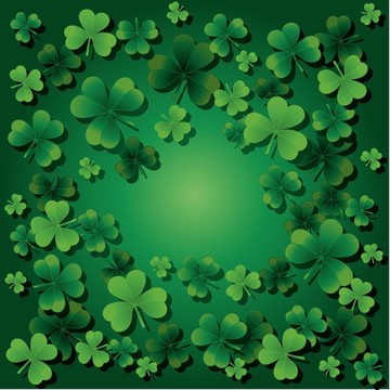 三葉草為st.patrick `背景有一個(gè)快樂(lè)的三葉草的一天；圖
