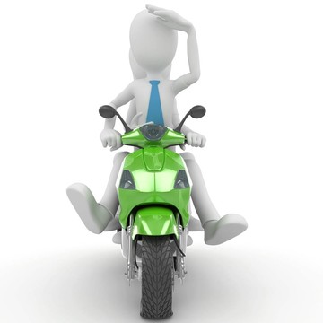 3D男子小組在摩托車上