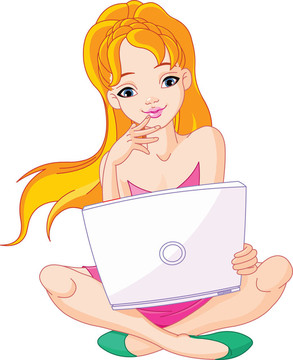 坐在墊子上的年輕女人