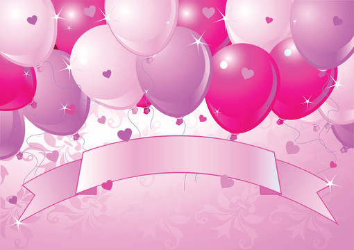 Falling Pink Valentine氣球