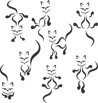 標(biāo)志的貓。