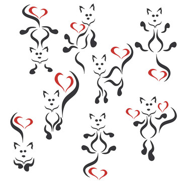 標(biāo)志的貓。