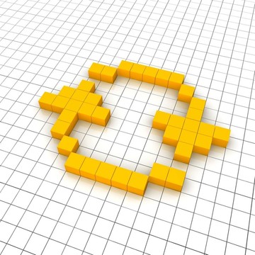 在網(wǎng)格中重新加載3D圖標(biāo)。渲染圖。