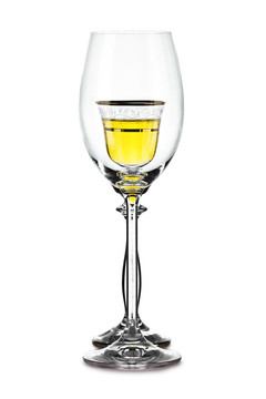 空和滿的酒杯