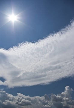 寧靜的天空和云彩