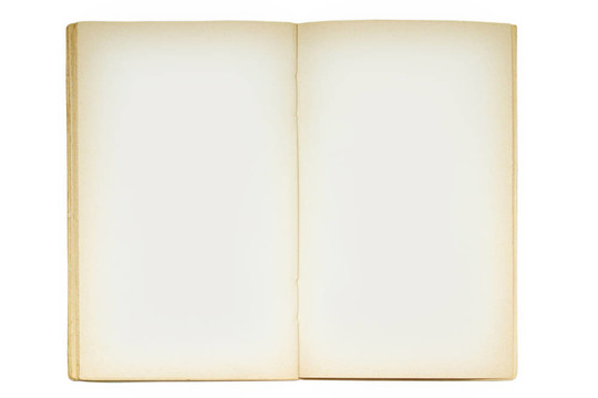 打開舊的空白的書