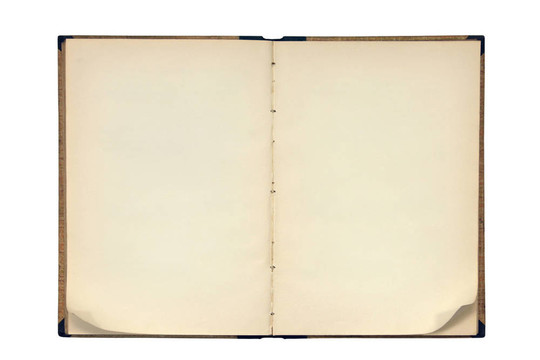 折疊頁角的開放式書