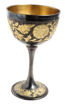 喝白色的酒杯