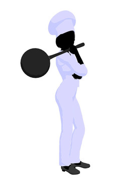 女廚師藝術(shù)插圖剪影