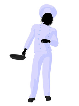 男廚師藝術(shù)插圖剪影