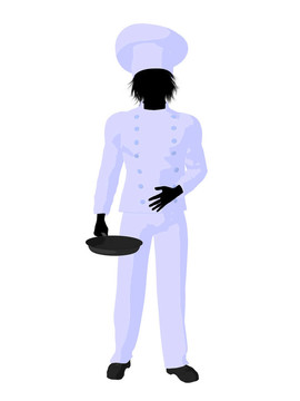 男廚師藝術(shù)插圖剪影
