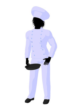 男廚師藝術(shù)插圖剪影