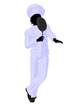 男廚師藝術(shù)插圖剪影