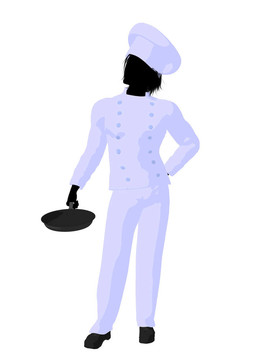 男廚師藝術(shù)插圖剪影