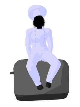 男廚師藝術(shù)插圖剪影