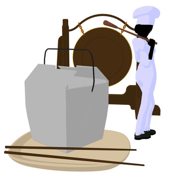 女廚師藝術(shù)插圖剪影