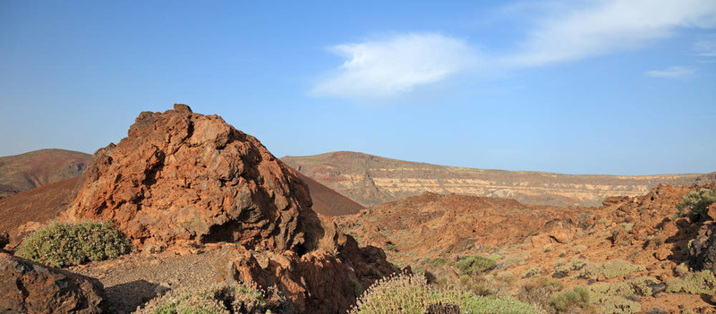 火山沙漠全景。薩爾瓦多泰德公園；特內(nèi)里費(fèi)；加那利群島。