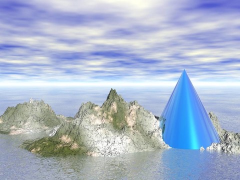 抽象巖石島與Colour Cone