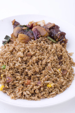 與螳螂蝦炒飯