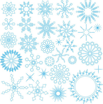 星星和雪花收集