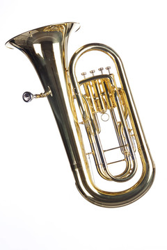 Tuba Euphonium孤立White