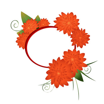 紅色的花朵圖案