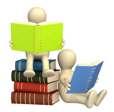 3D木偶；閱讀書籍